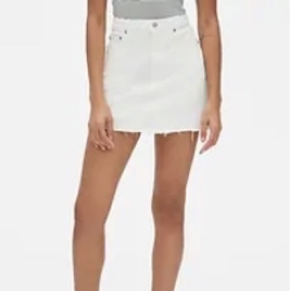 High Rise Denim Mini Skirt